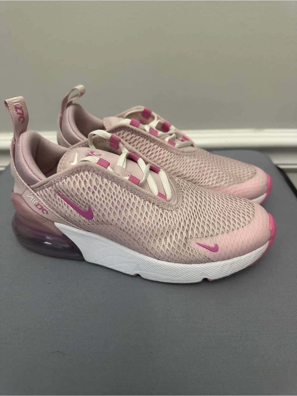 Nike Kids Air Max 270 Pink Girls 2Y Sneakers